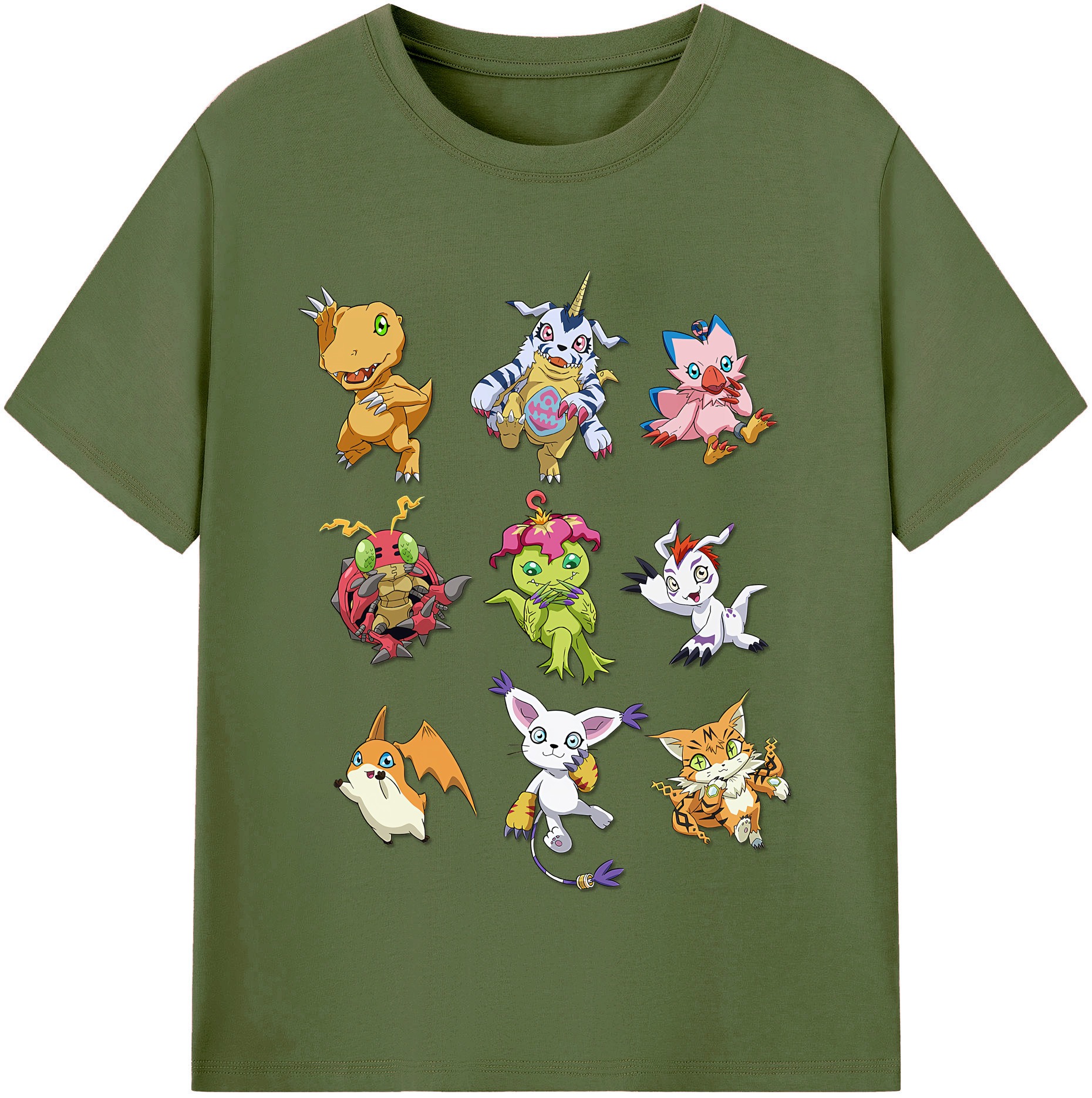 （画像用） Digimon デジタルモンスター/デジモン 綿100％半袖Tシャツ（フロントプリント）